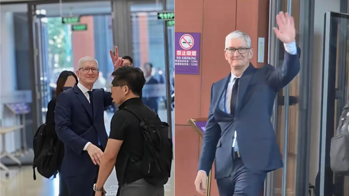Cook appeared on the Tsinghua campus Huang Jen-hsun Su Zifeng students look forward to meeting
