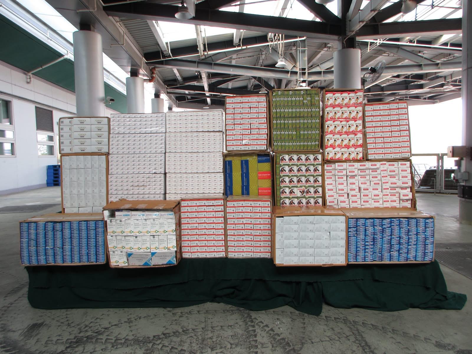 Hong Kong Customs received approximately $18 million from suspected smuggling of pharmaceutical products (with pictures)