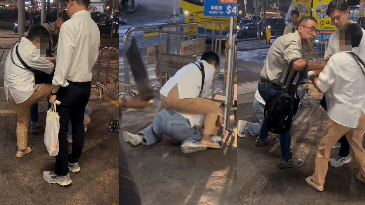 有影片｜尖沙咀中年婦被維港觀光船拉客員騎住打 外籍男挺身而出喊stop