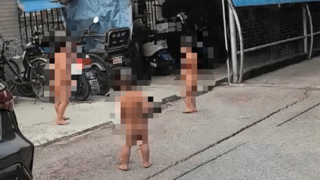 Several Children Go Naked in a Community in Shanghai, Parents Say They Cannot Control Them and Residents Report to the Police