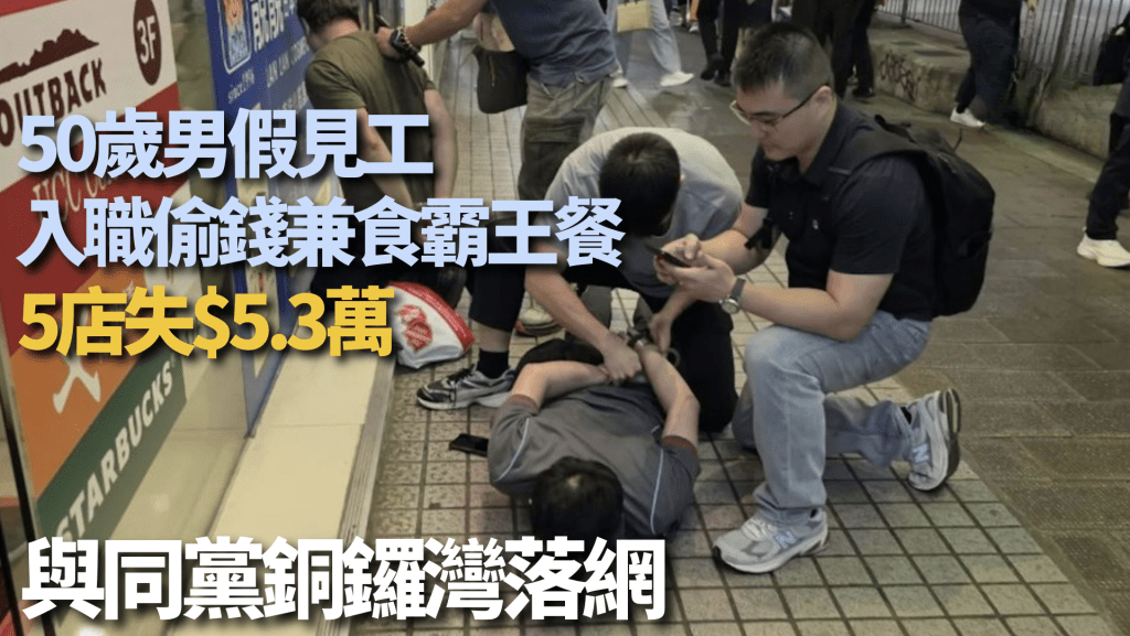 Suspect Schemed to Steal from 5 Stores for Over HKD53,000, Arrested by Police