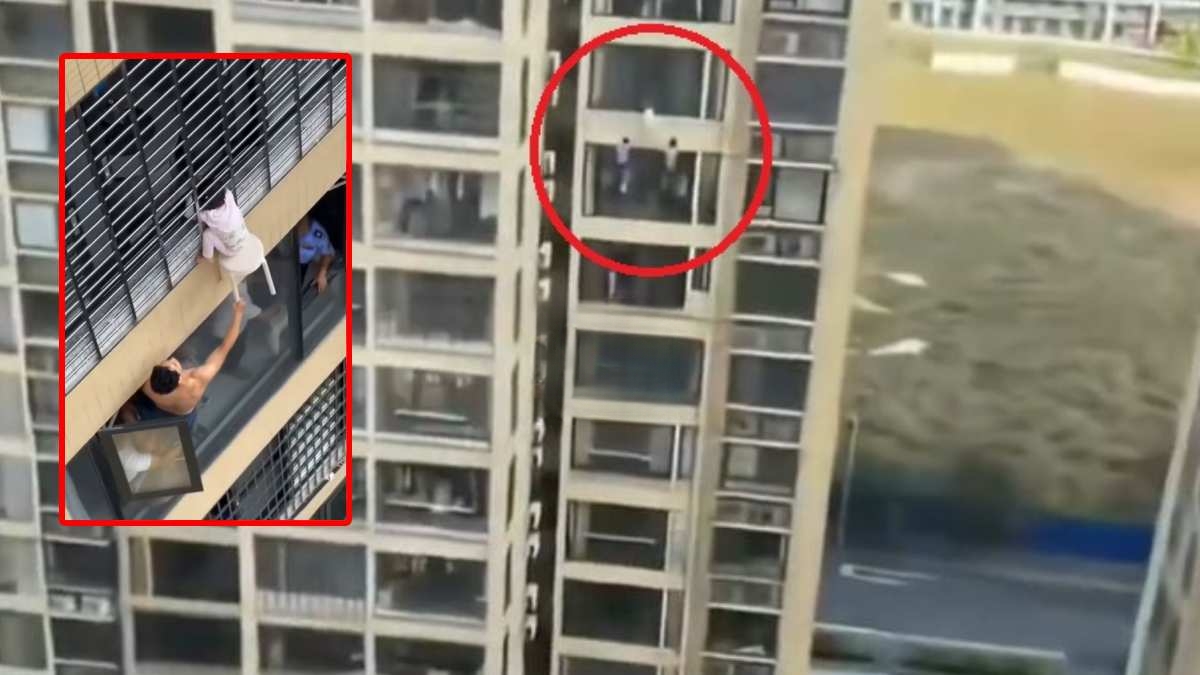 3-Year-Old Girl Suspended at 12th Floor Fence in Fujian Rescued by Neighbor